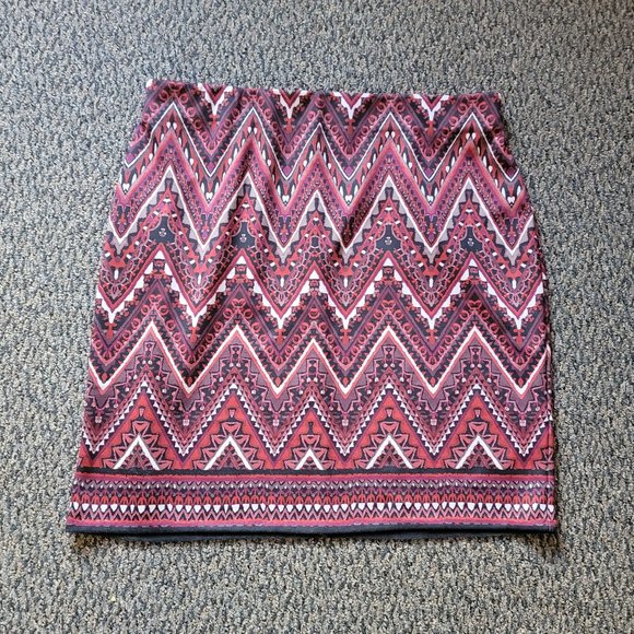 Christopher & Banks Bright Geometric Spandex Stretch Plus Size Skirt Size 2X - Picture 1 of 8